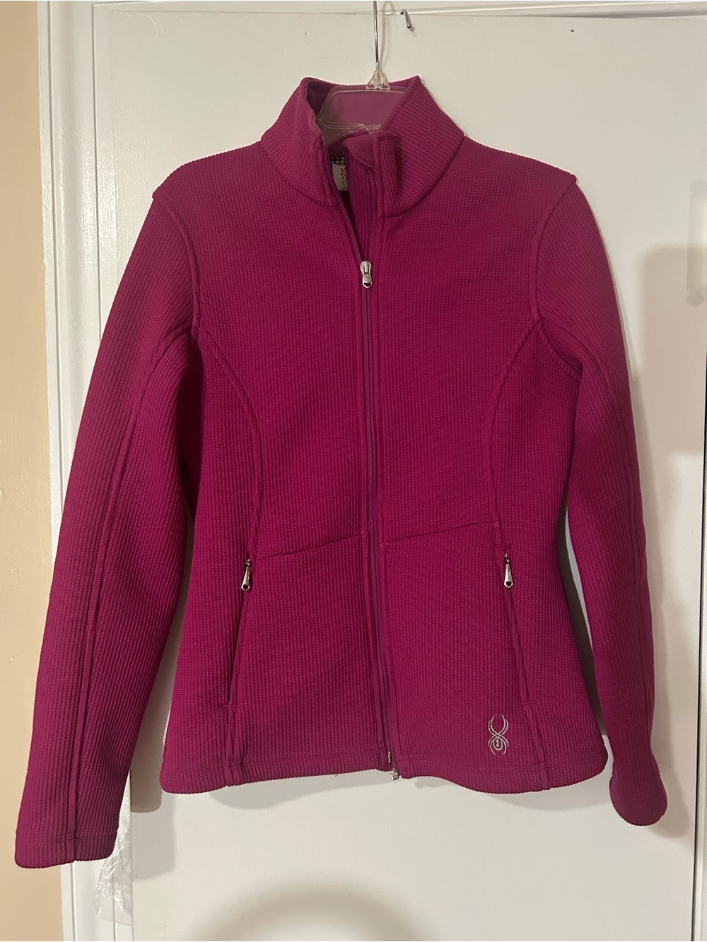Spyder Women's Core Sweater Full Zip Jacket Pink Magenta Size M Excellent